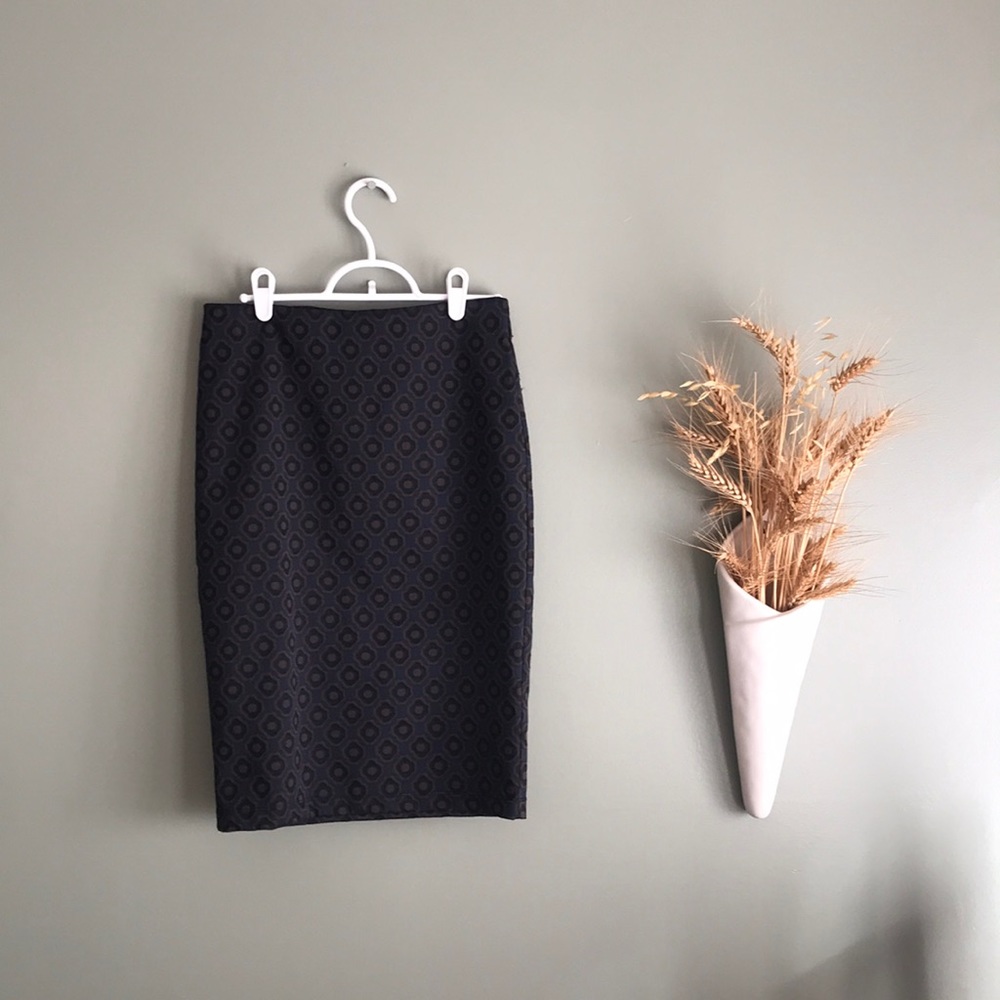 Max Studio Specialty Products Pencil Skirt Black/Blue/Brown Pencil Skirt XS